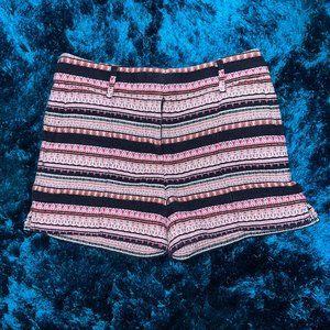 LOFT Shorts Small Tribal Pattern Pink Black